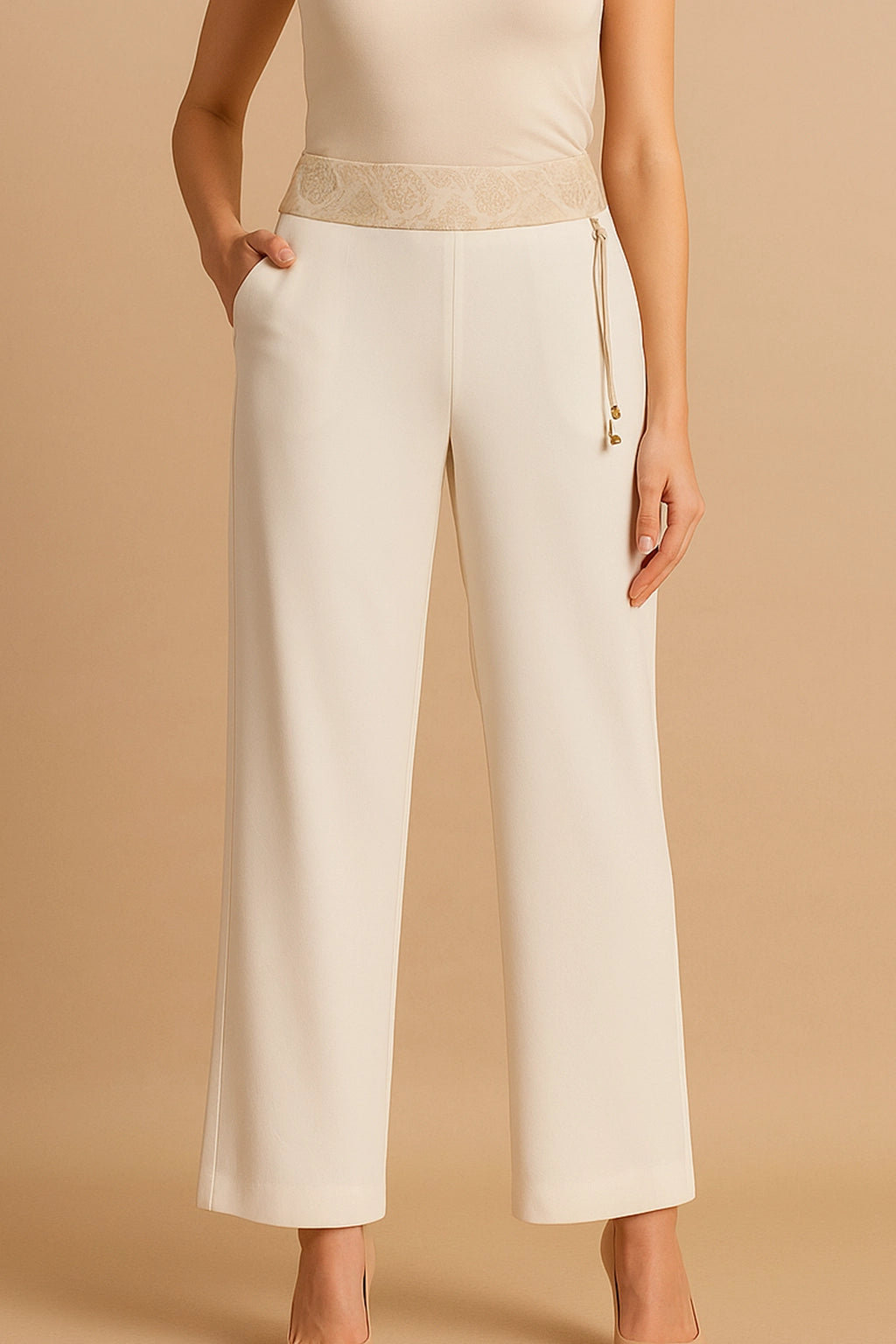 WIDE-LEG PANT self belt