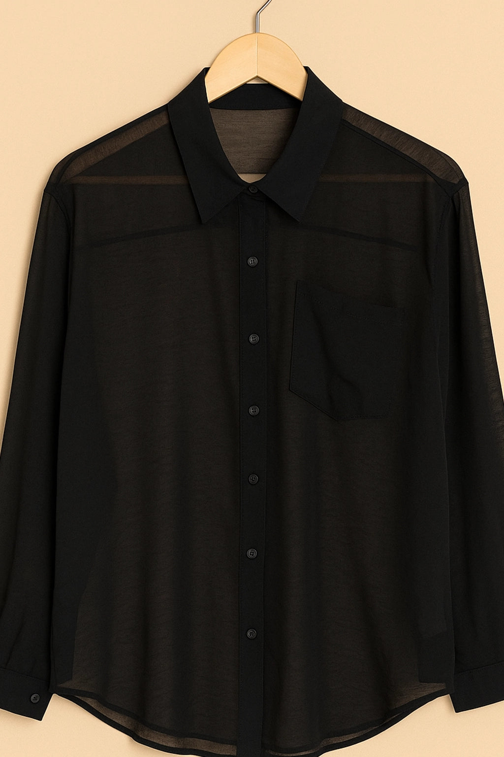 SHEER SHIRT SC PKT
