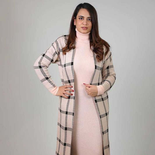 BODYCONE with CARDIGAN check