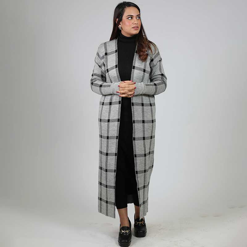 BODYCONE with CARDIGAN check