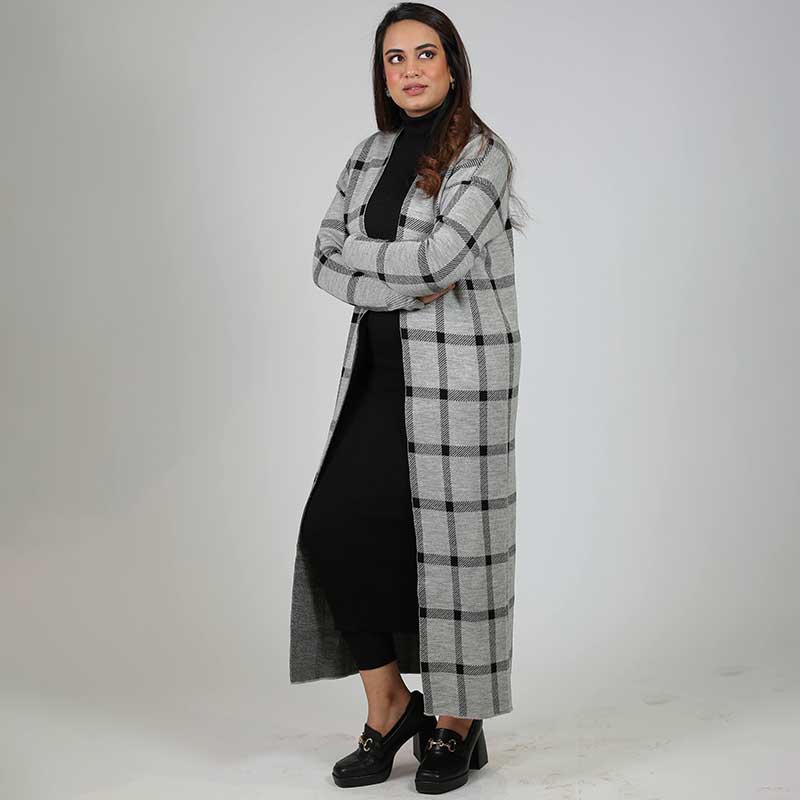 BODYCONE with CARDIGAN check