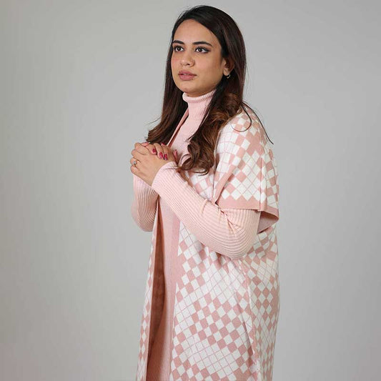 BODYCONE with S/L CARDIGAN check