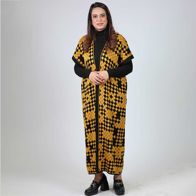 BODYCONE with S/L CARDIGAN check