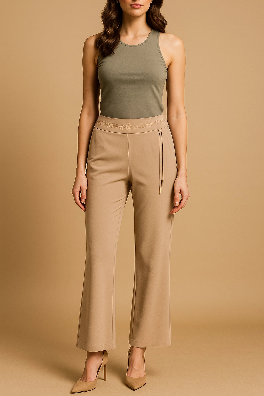 PANT stretch emb blt