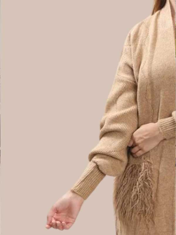 LIGHT WEIGHT CARDIGAN furr pkt