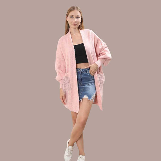 LIGHT WEIGHT CARDIGAN furr pkt