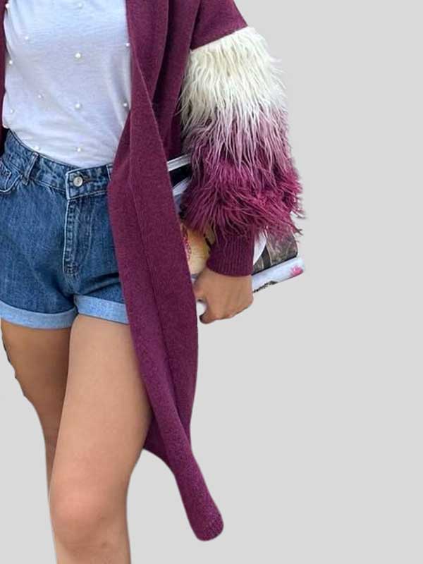 LIGHT WEIGHT CARDIGAN furr slv