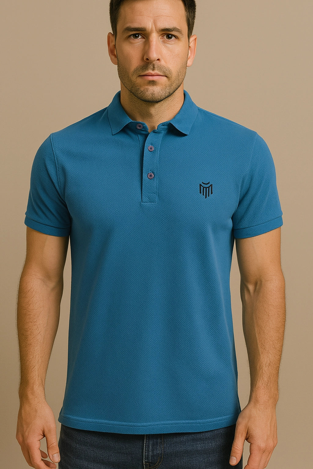 POLO SHIRT TEXTURED