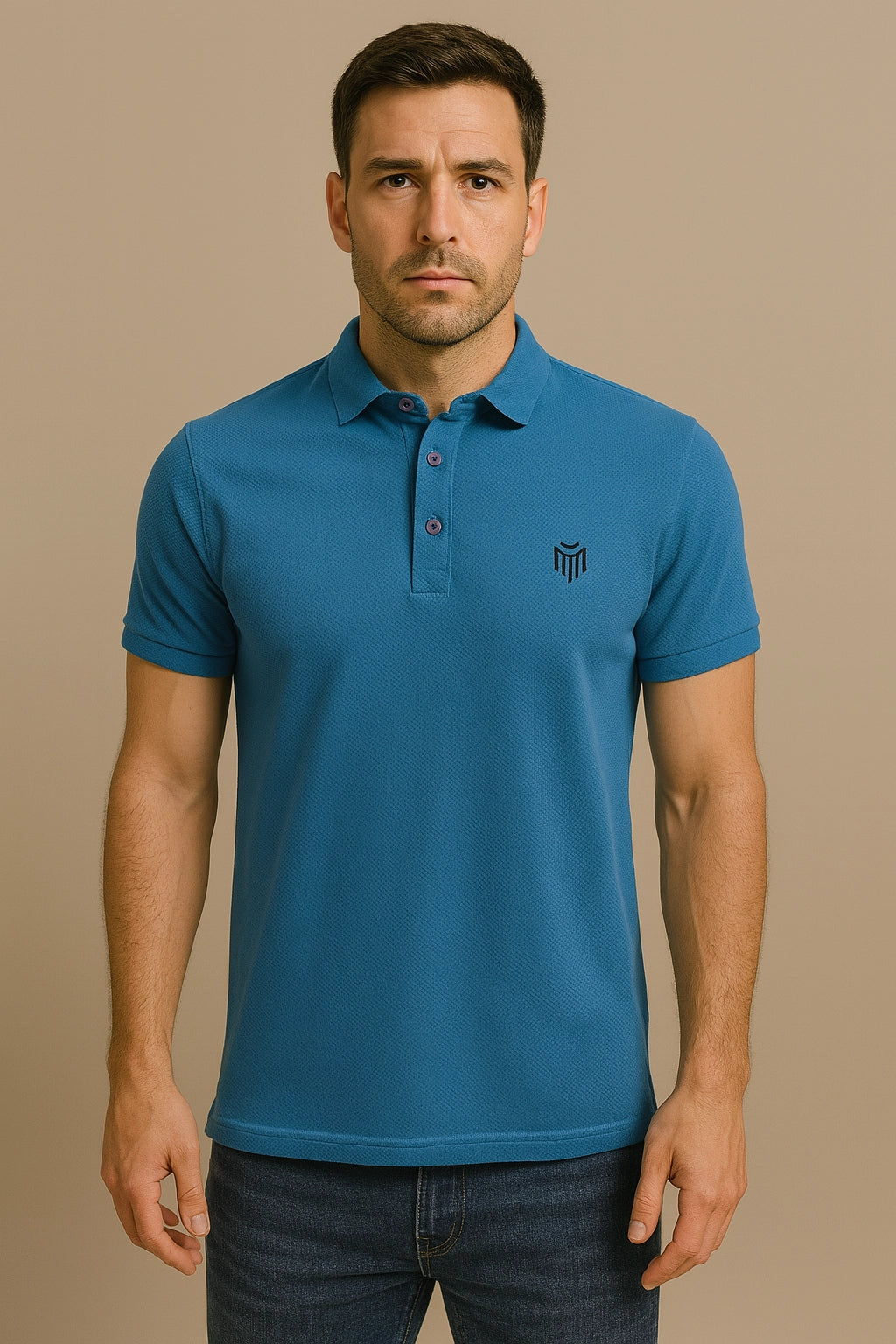 POLO SHIRT TEXTURED