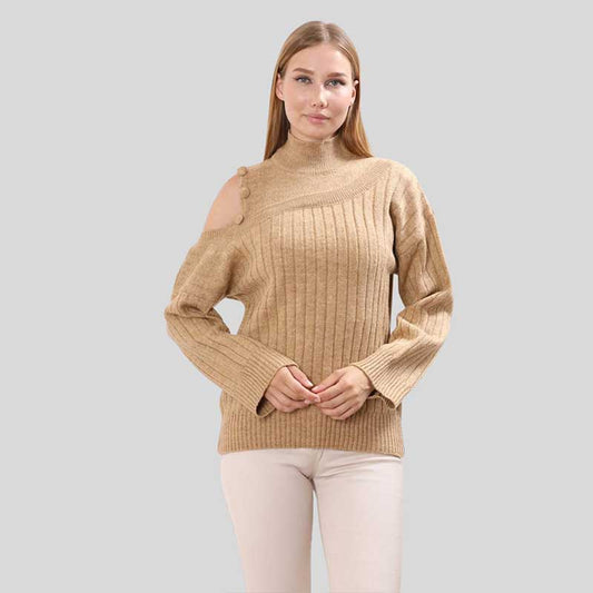 MOCK NECK OFF SH SWEATSHIRT