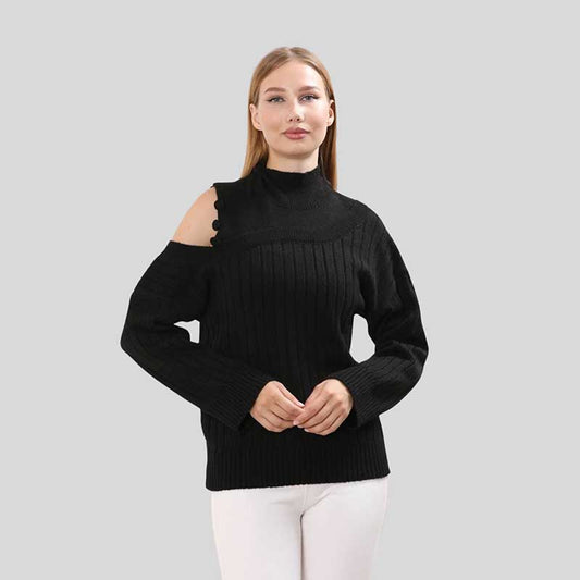 MOCK NECK OFF SH SWEATSHIRT
