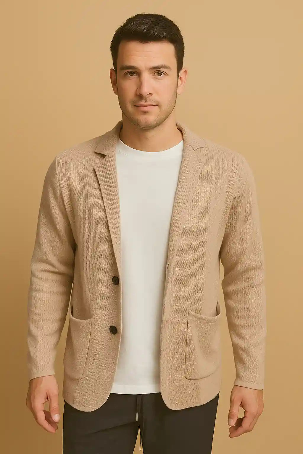 CARDIGAN WITH LAPEL COLLAR