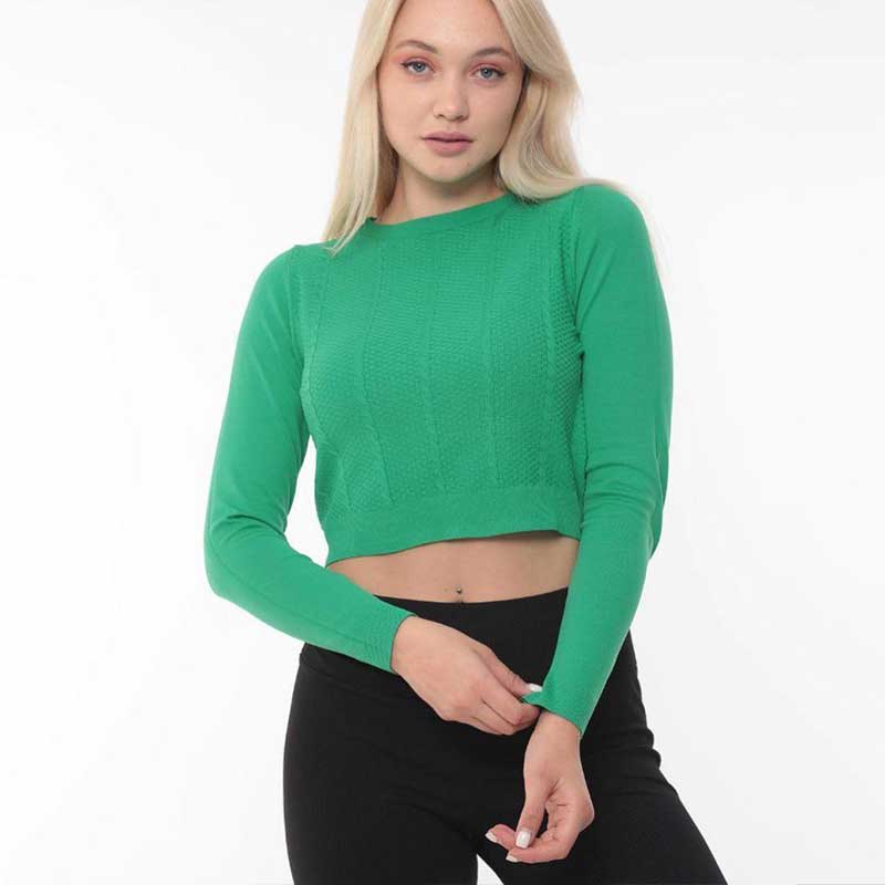SWEAT SHIRT SHORT textured