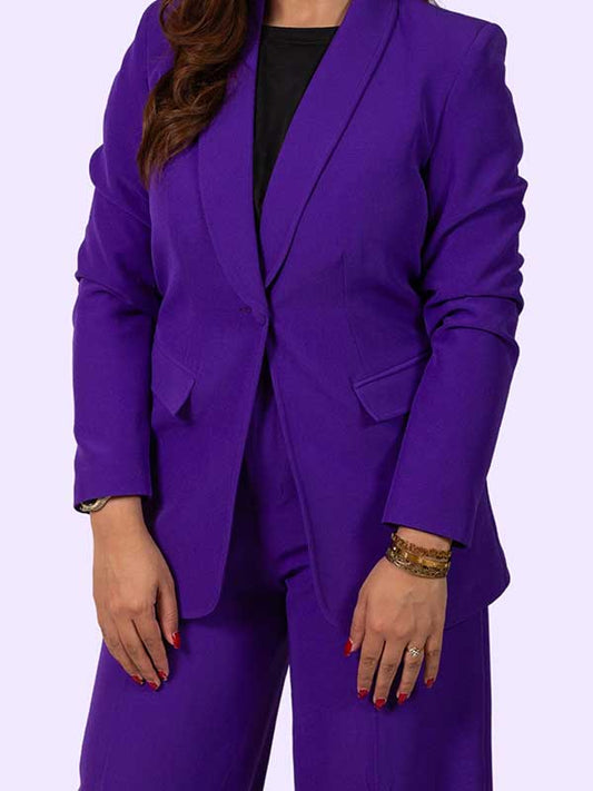 STITCHED SHAWL LAPEL BUSINESS SUIT