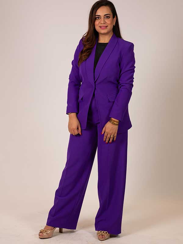 STITCHED SHAWL LAPEL BUSINESS SUIT