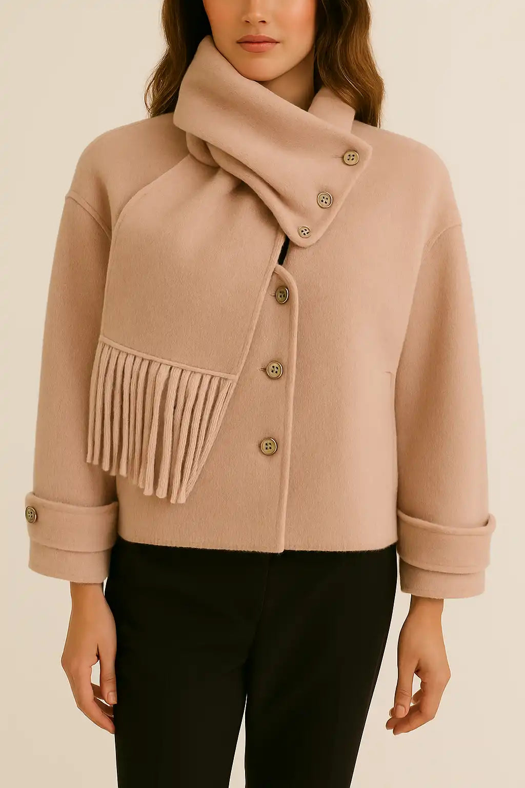 SHORT COAT W SCARF