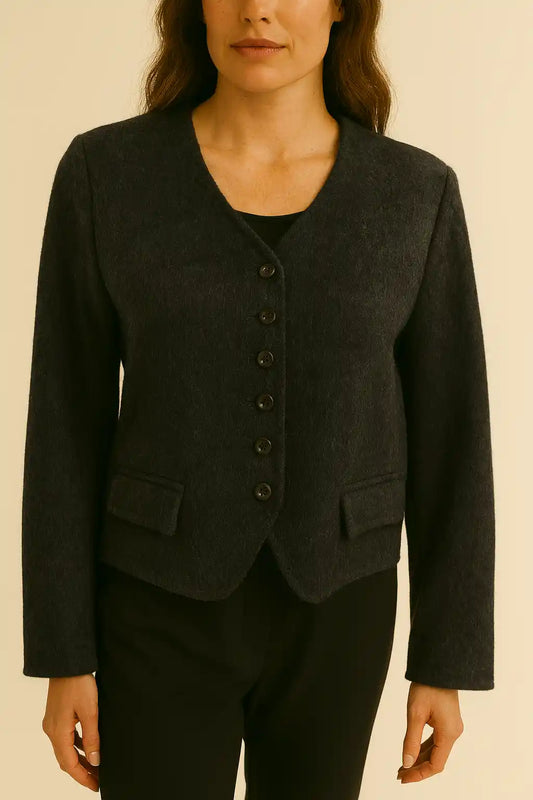 WOOLEN SHORT COAT (V)