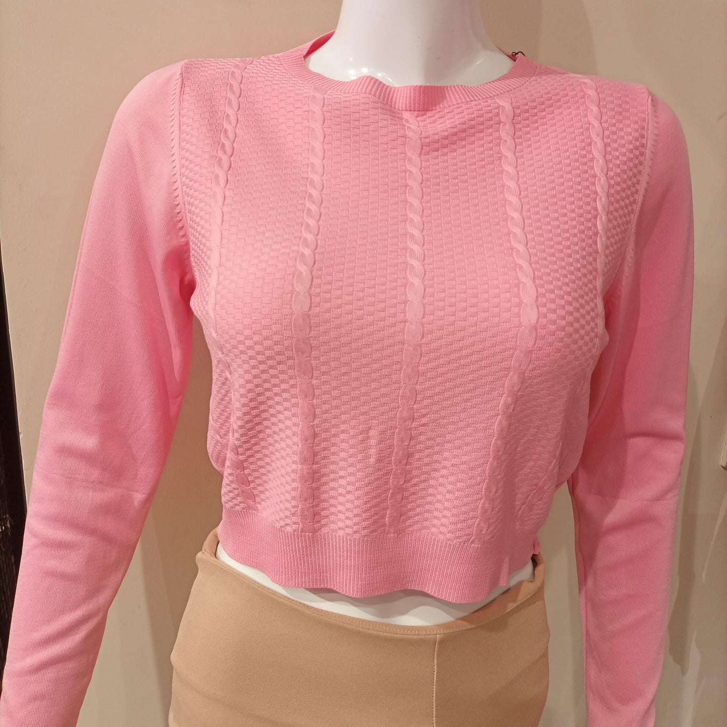 SWEAT SHIRT SHORT textured