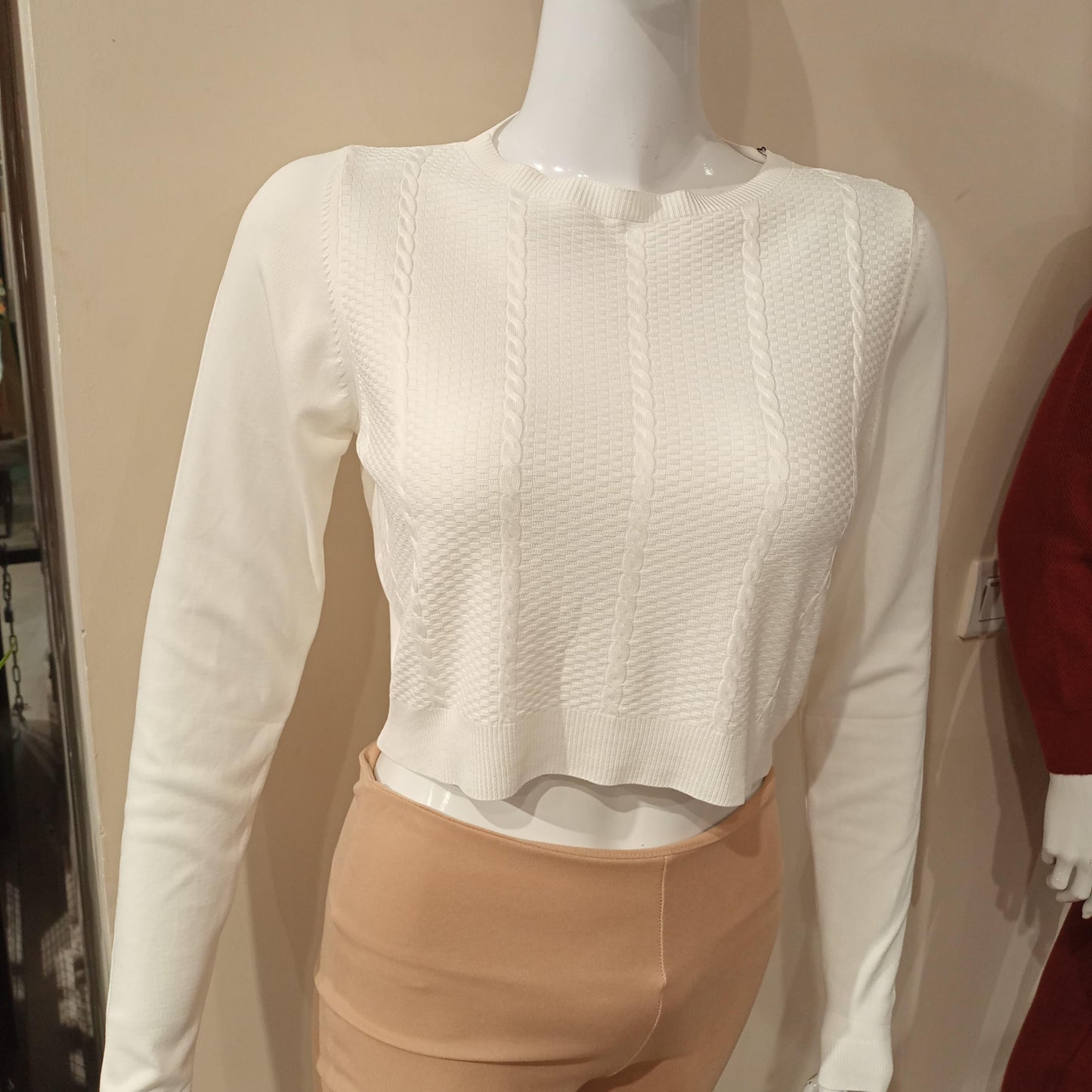 SWEAT SHIRT SHORT textured