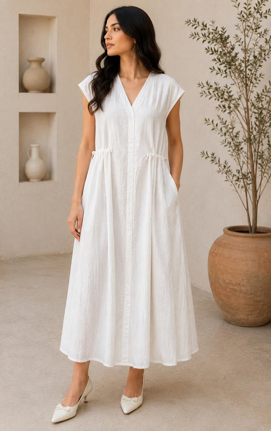V NECK F O MAXI