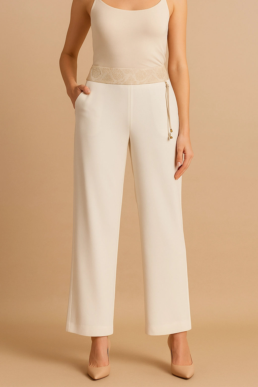 WIDE-LEG PANT self belt