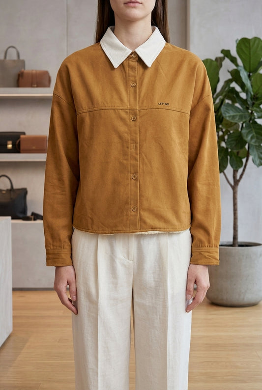 CONTRAST COLLAR SHIRT