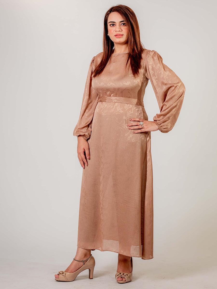 SELF PRINTED SILK MAXI