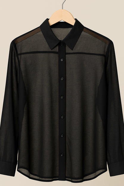 SHEER BTN UP SC BAK BTN SLF