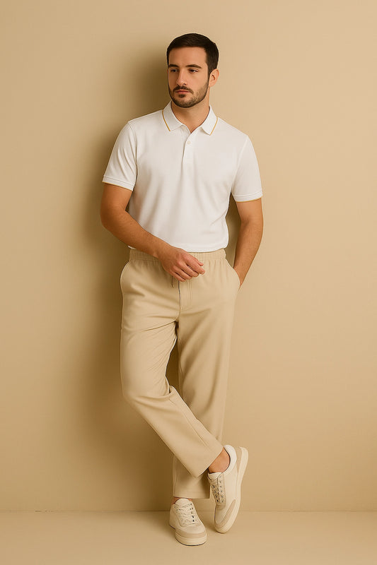 POLO SHIRT wht pipn