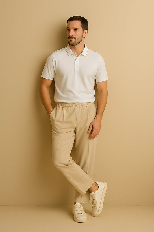 POLO SHIRT wht pipn