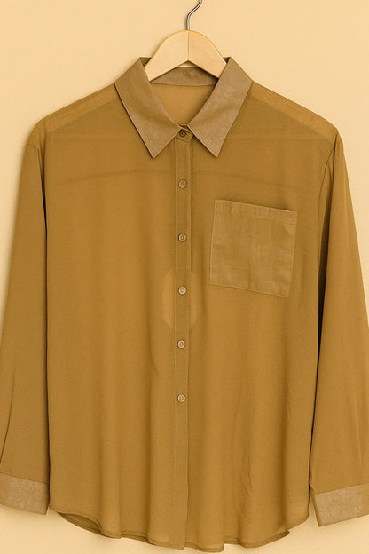 SHEER SHIRT SC PKT