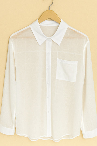 SHEER SHIRT SC PKT