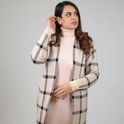 BODYCONE with CARDIGAN check