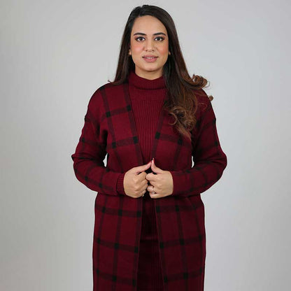 BODYCONE with CARDIGAN check