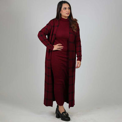 BODYCONE with CARDIGAN check