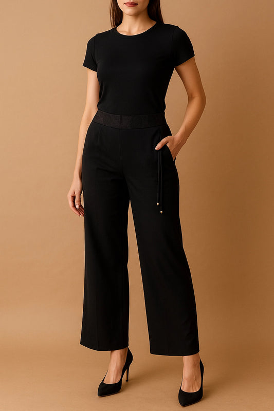 WIDE-LEG PANT self belt
