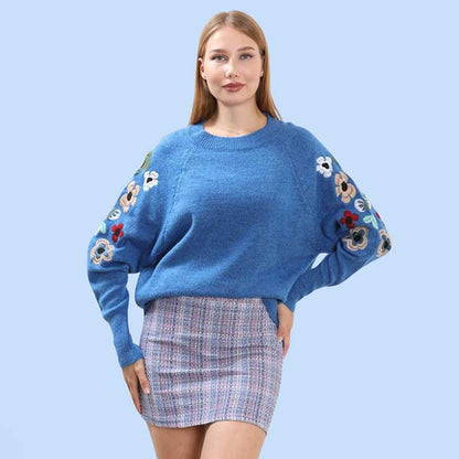 EMB SLV SWEATSHIRT