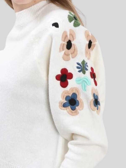 EMB SLV SWEATSHIRT