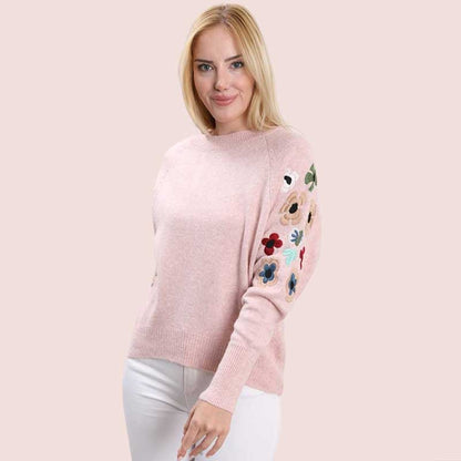 EMB SLV SWEATSHIRT