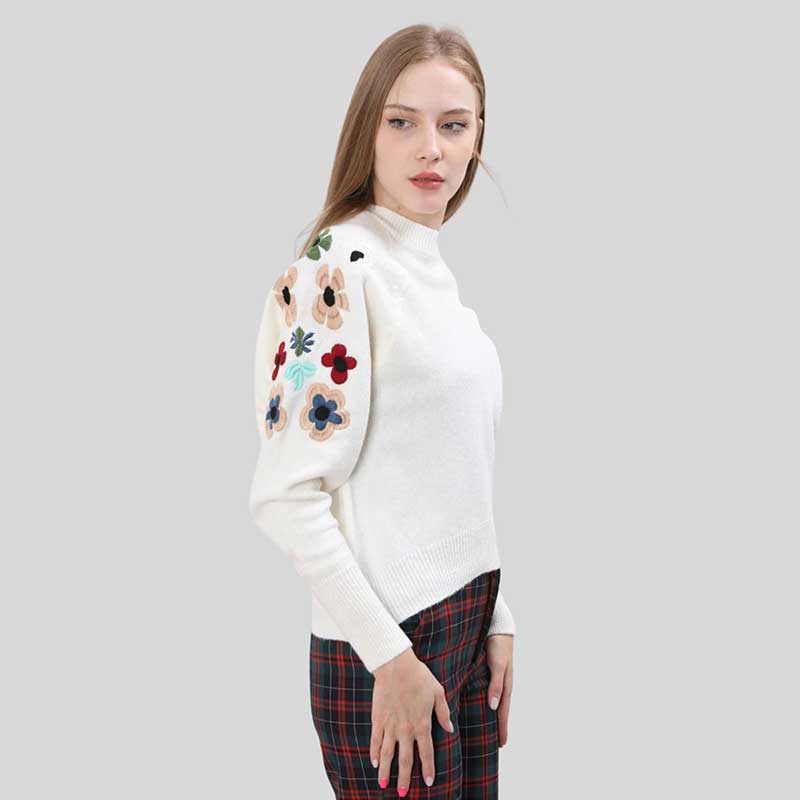 EMB SLV SWEATSHIRT