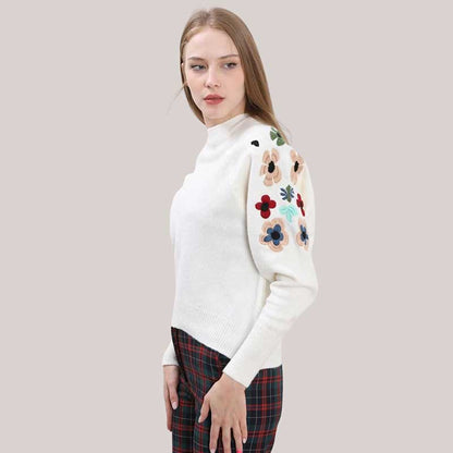 EMB SLV SWEATSHIRT
