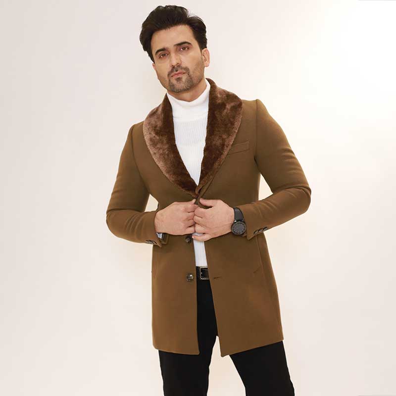 FURR LONG CHESTER WOOL COAT