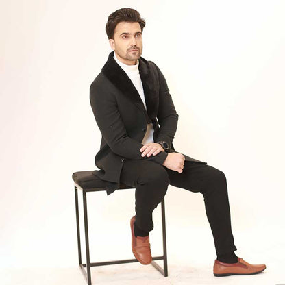 FURR LONG CHESTER WOOL COAT