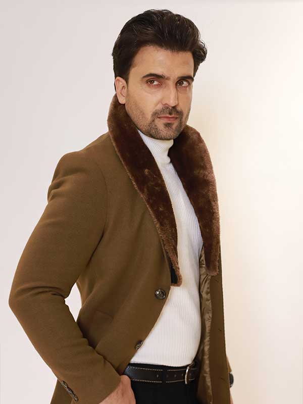 FURR LONG CHESTER WOOL COAT