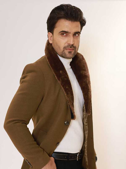 FURR LONG CHESTER WOOL COAT