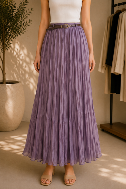 SHINY MAXI SKIRT
