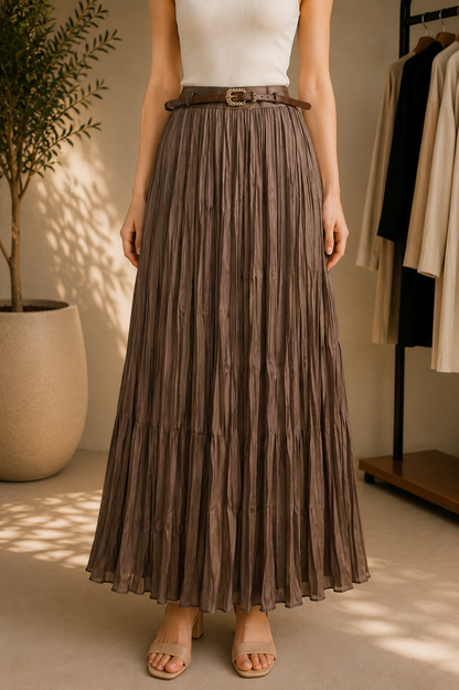 SHINY MAXI SKIRT