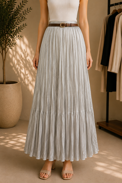 SHINY MAXI SKIRT