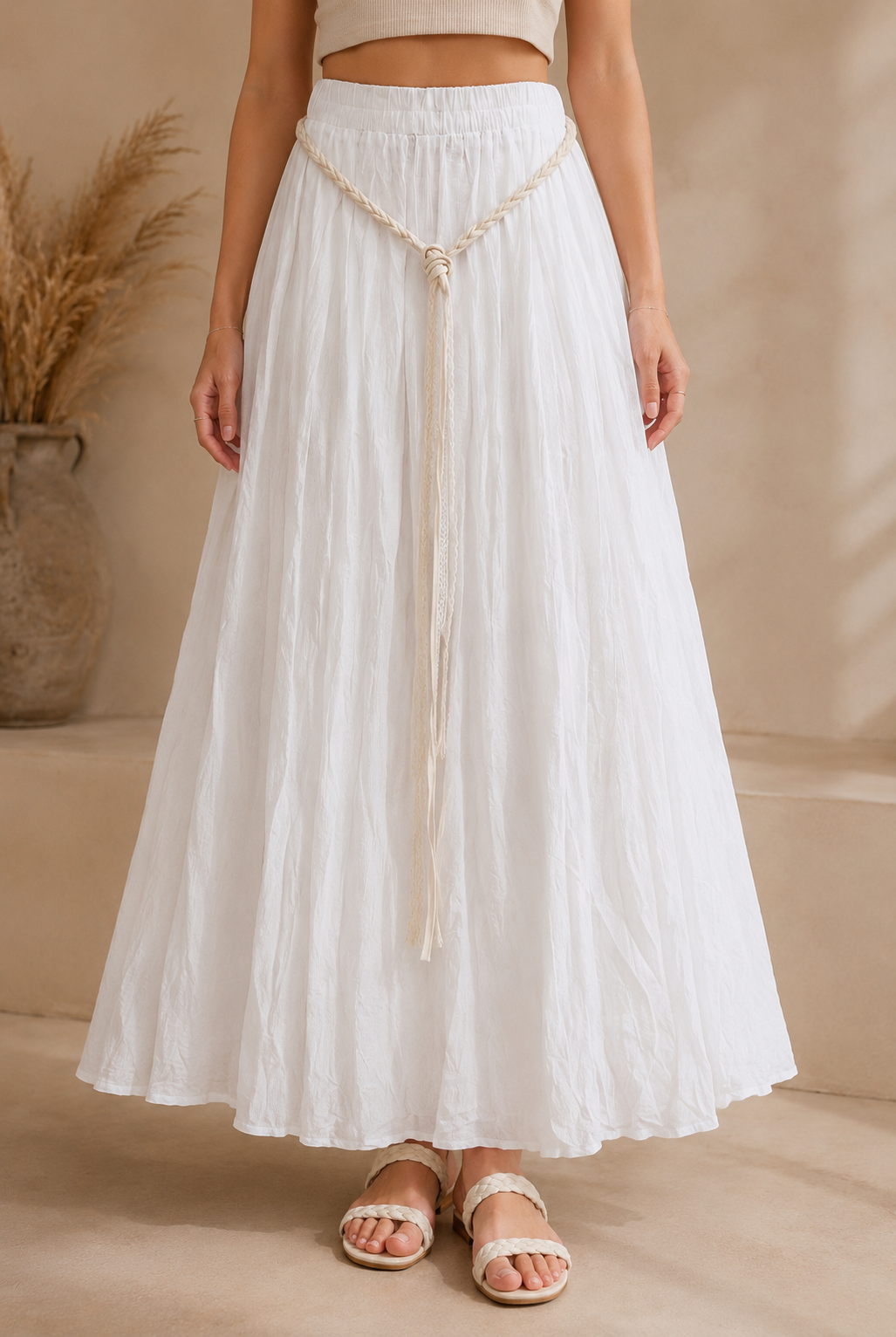 COTTON MAXI SKIRT