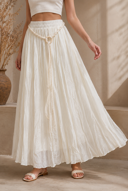 COTTON MAXI SKIRT